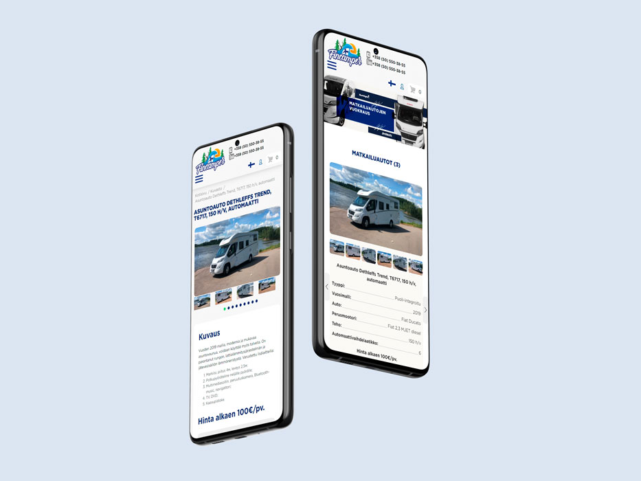 Fincamper - адаптив